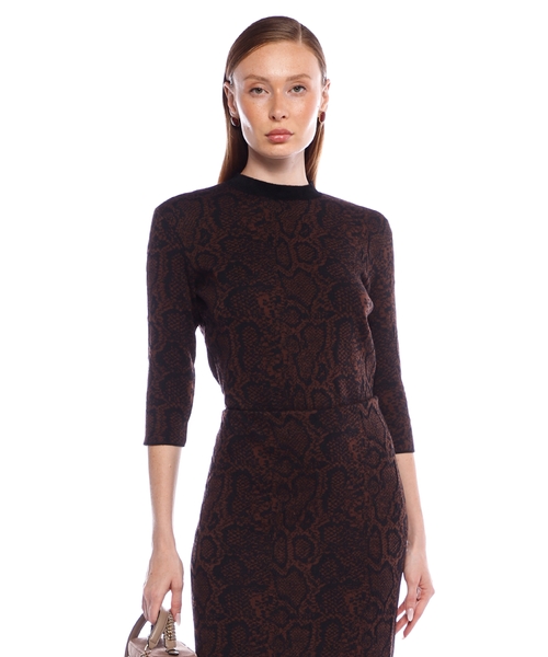 Snake print jumper