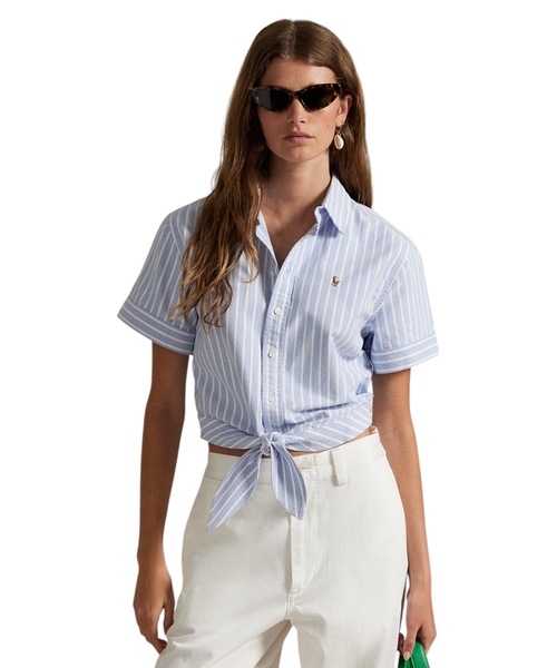 Polo Pony naxışlı zolaqlı köynək