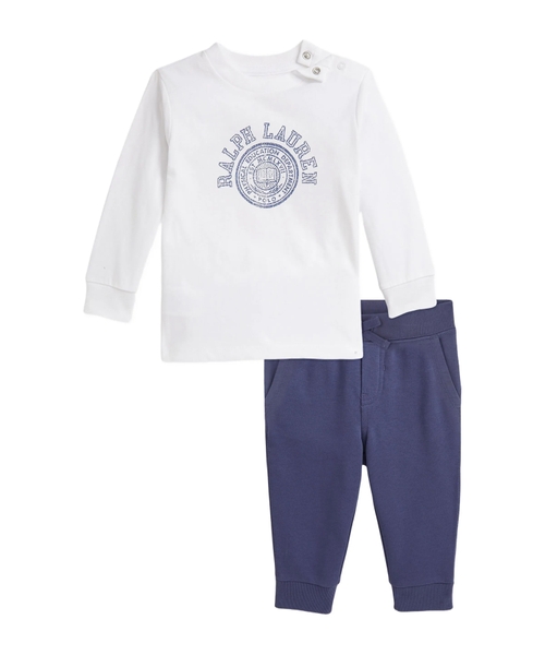 Logo T-shirt and sweatpants set in cotton