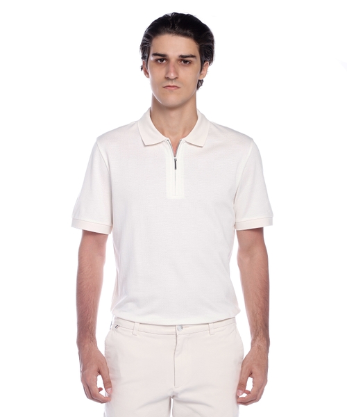 Polo shirt with zip