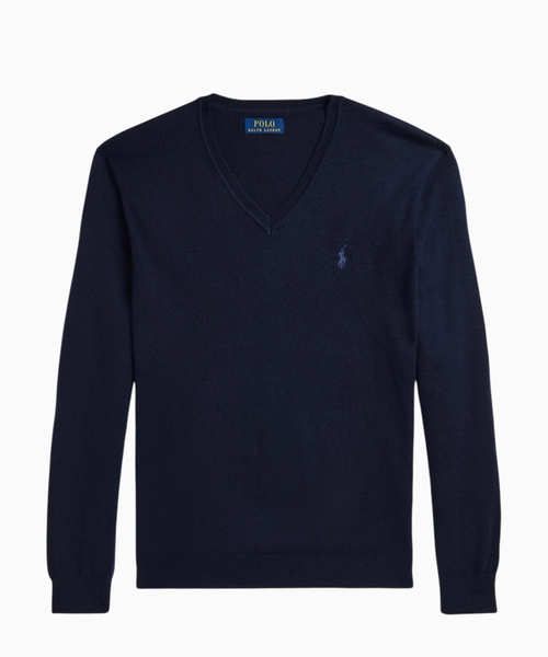 Polo Pony naxışlı yun pullover