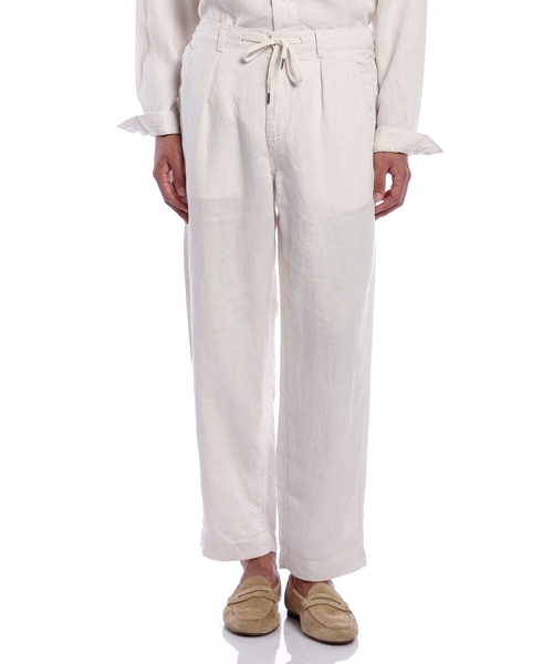 Льняные брюки с кулиской