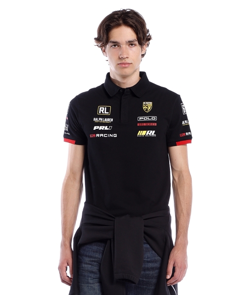 Sport printed slim fit polo