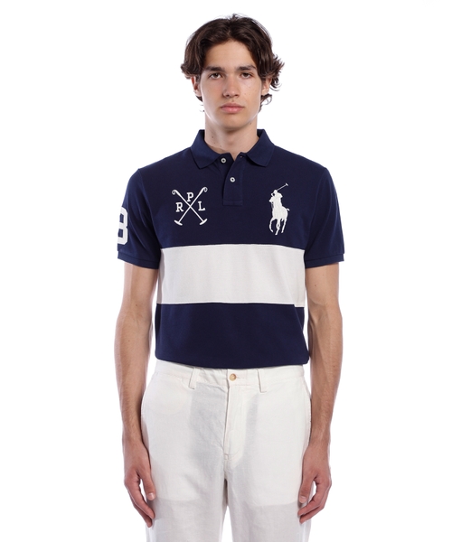 Striped polo with Poly Pony embroidery