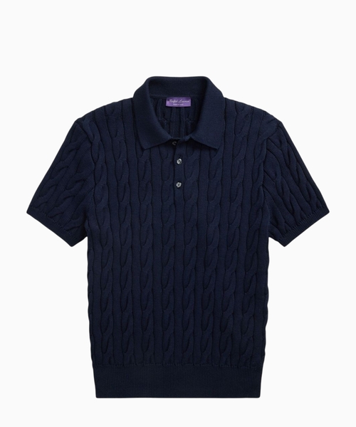 Short sleeves jumper with braided pattern