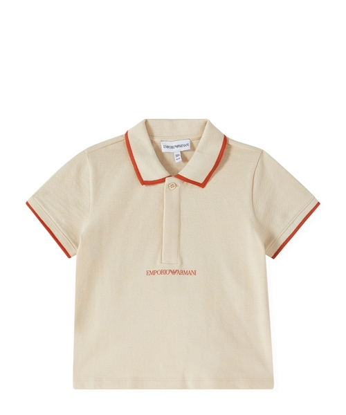 Piqué jersey polo shirt with piping detail
