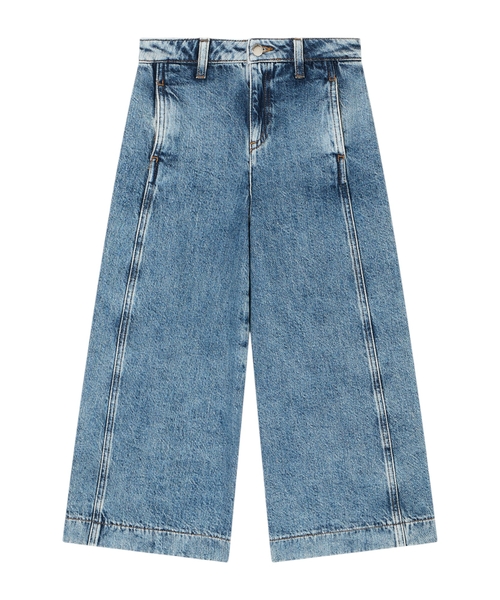 Wide-leg denim jeans