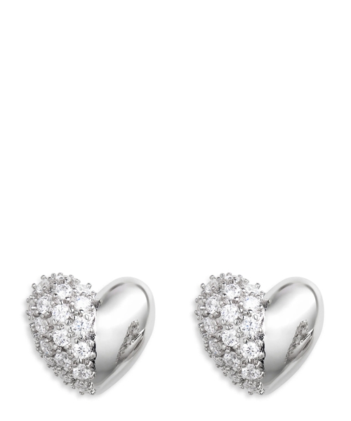 Серьги Siam с кристаллами в форме сердца