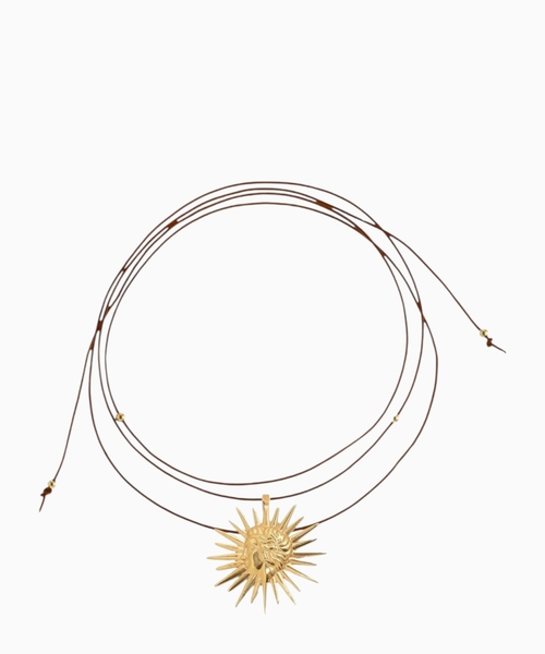 Кожаное ожерелье "SUN"