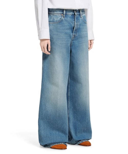 Enli biçimli denim şalvar