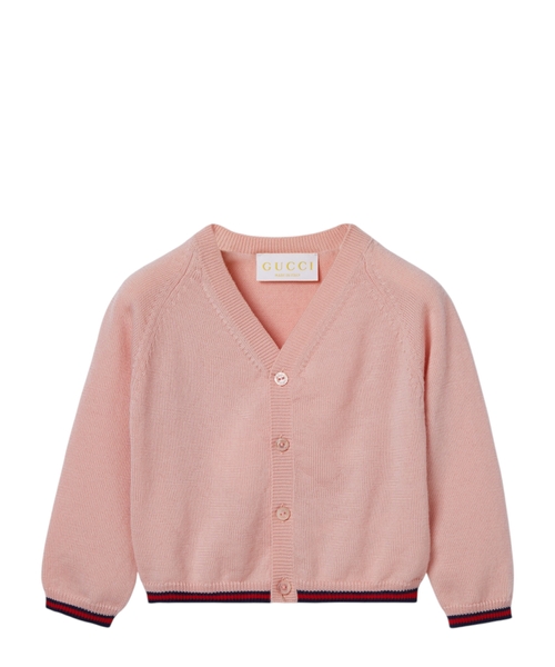 Wool cardigan with Web