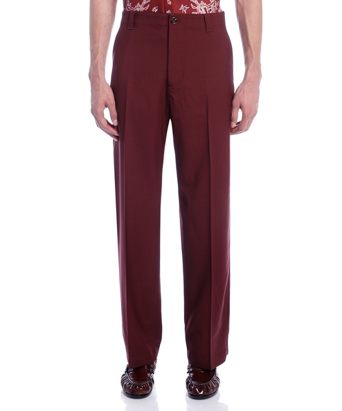 Wool gabardine pant with logo