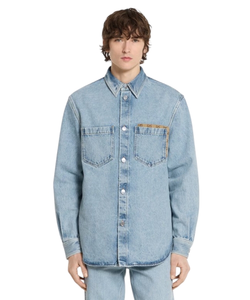 GG əlavəli denim köynək