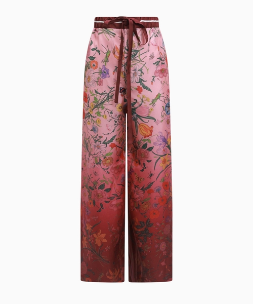 Printed silk pants