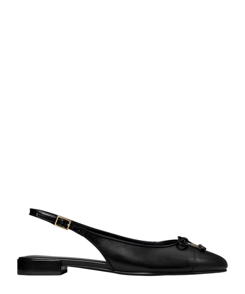 Cap-toe dizaynlı slingback baletka