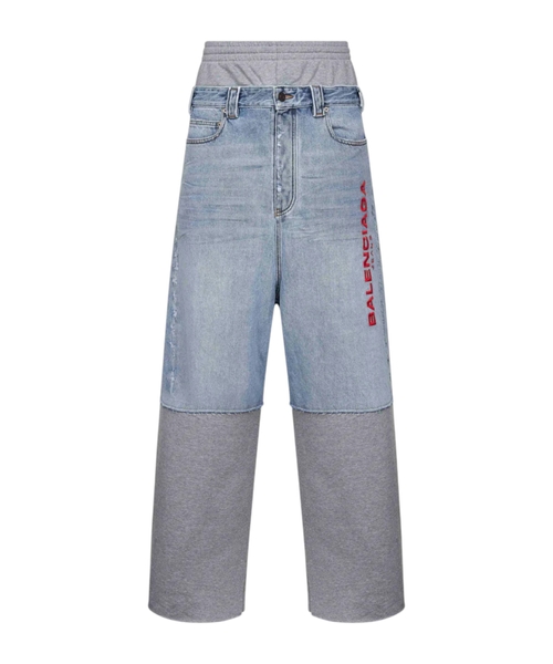 Джинсовые брюки из флиса