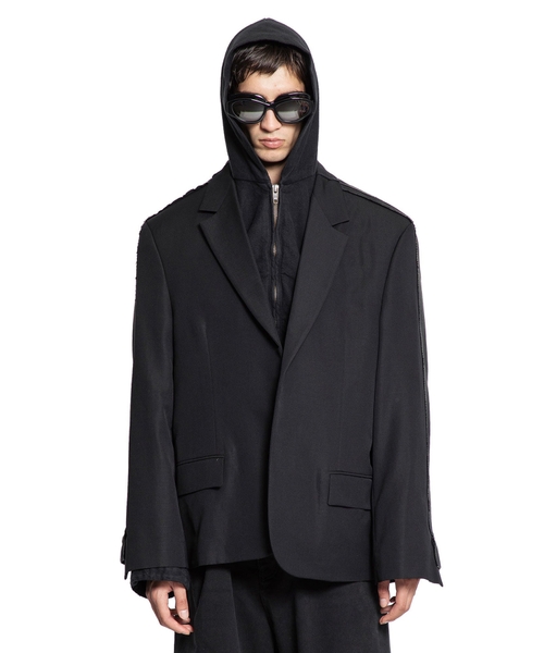 Пиджак из шерсти и денима