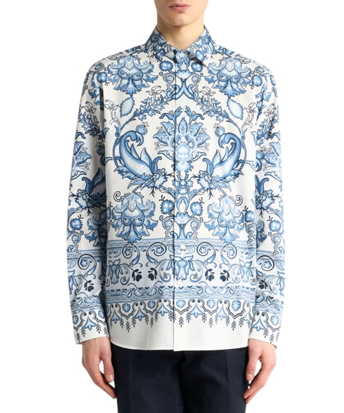 Хлопковая рубашка с принтом