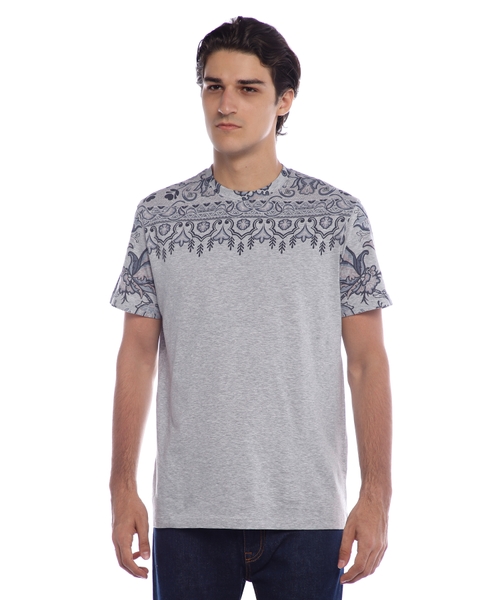 Buta printli pambıq T-shirt