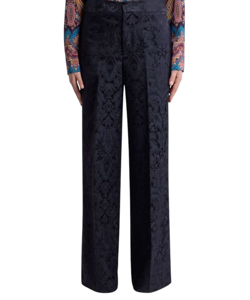 Шелковые брюки с монограммой