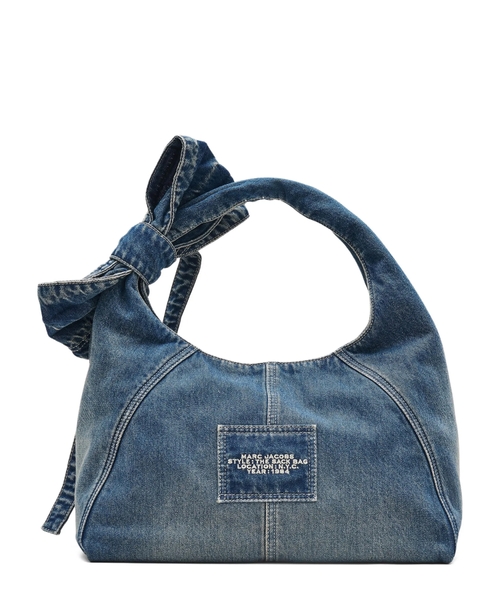 The Bow Denim Sack bag