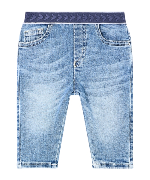 Denim bermuda shorts with elasticated waist