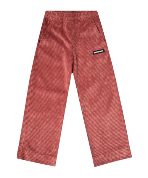 Corduroy pants with logo
