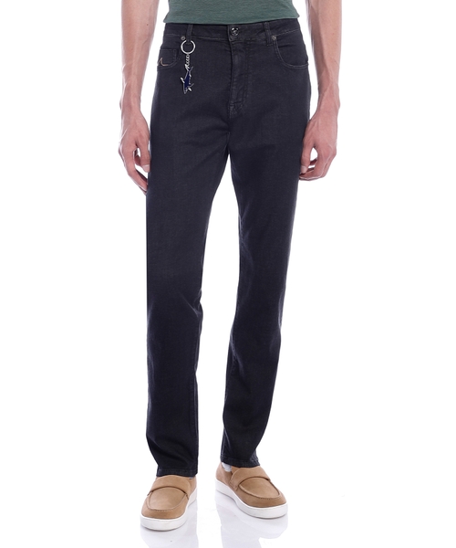 Düz biçimli denim şalvar