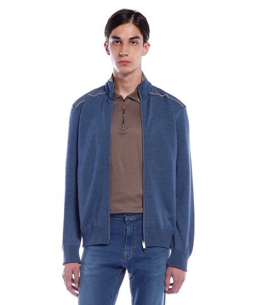 Кардиган с воротником-стойкой