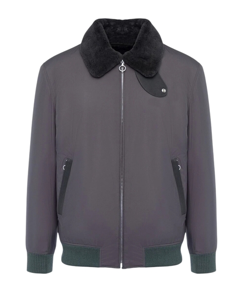 Shearling collar jacket