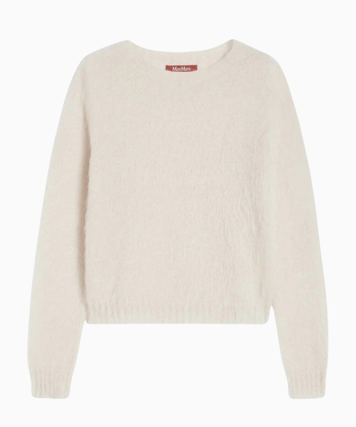 Jumper in mohair blend yarn