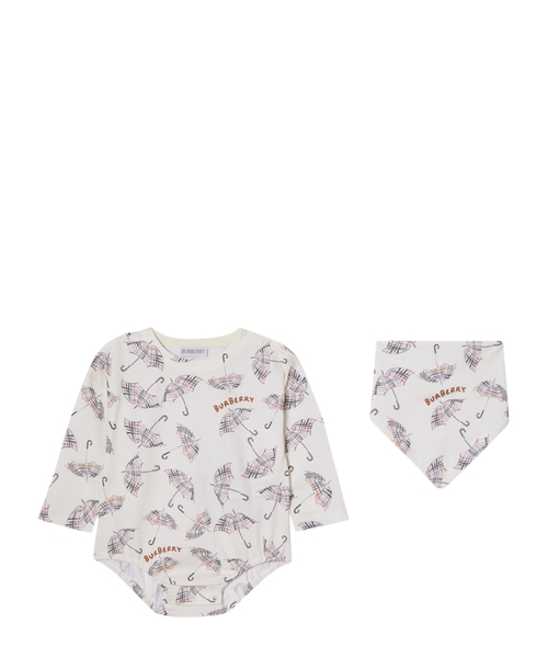 Комплект боди в клетку из хлопка