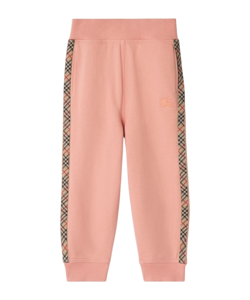 Хлопковые спортивные брюки с клетчатым узором