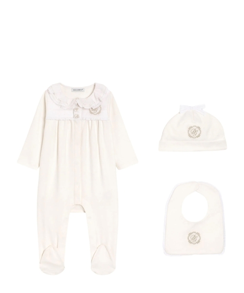 Embroidered babysuit gift set