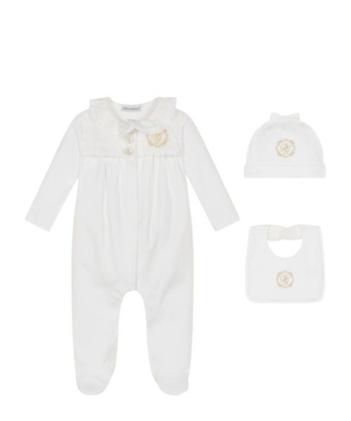 Embroidered babysuit gift set
