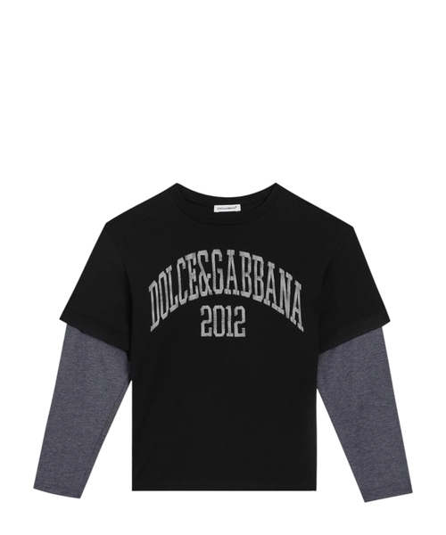 Футболка с длинными рукавами и принтом