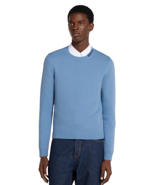 Шерстяной вязаный джемпер