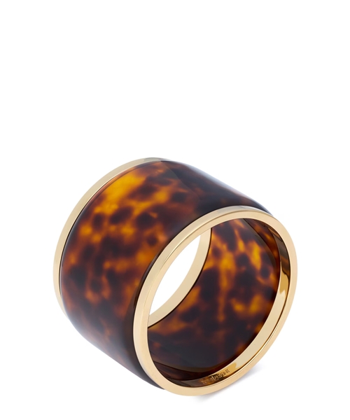 Tortoiseshell bangle in resin and metal