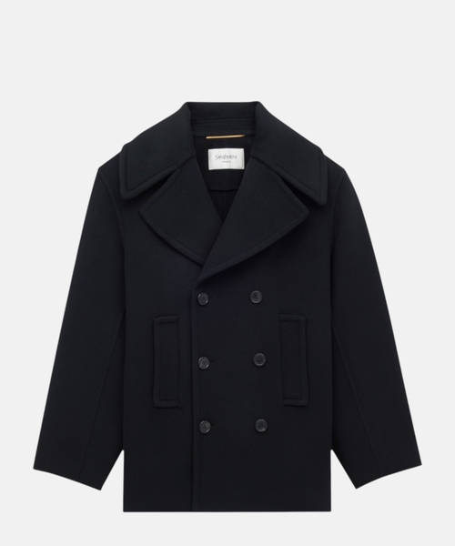 Двубортный шерстяной бушлат