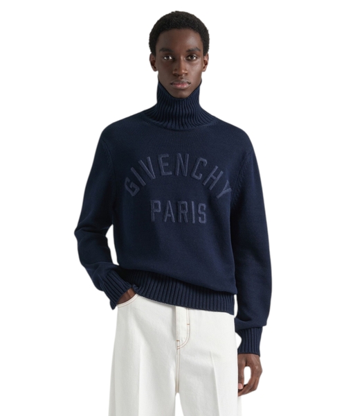 Хлопковый свитер с вышивкой GIVENCHY Paris