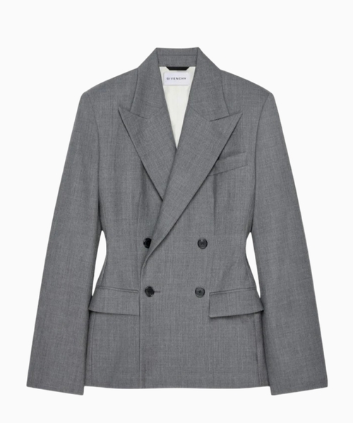 Double breasted jacket in wool