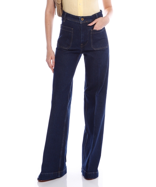 Enli biçimli denim şalvar