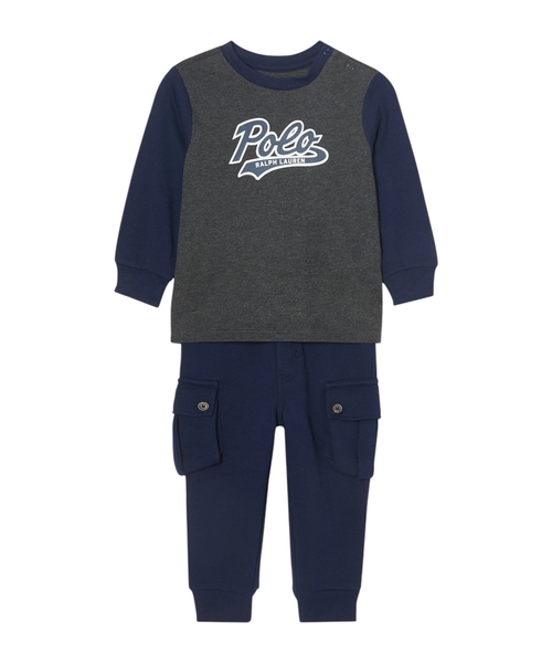 Sweatshirt and pant set with logo