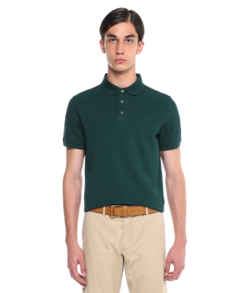 Logo embroidered cotton polo shirt