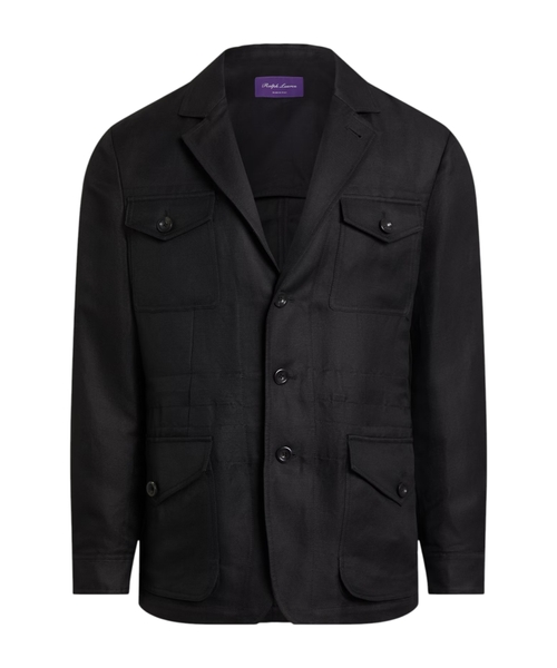 Linen silk field jacket