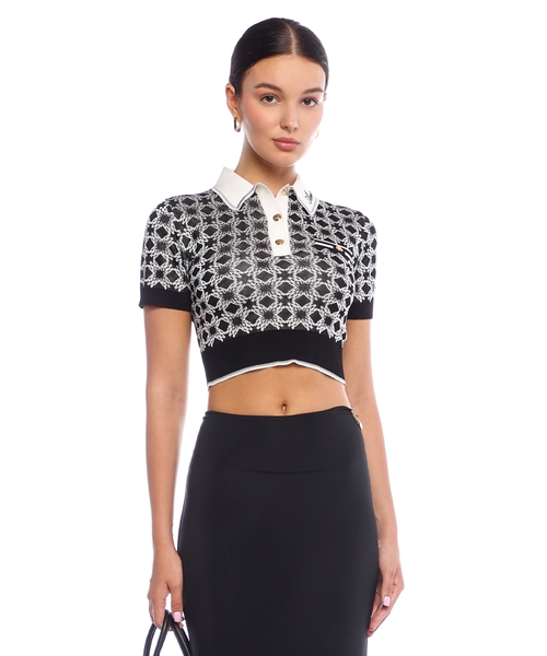 Cropped top with geometric pattern | Emporium