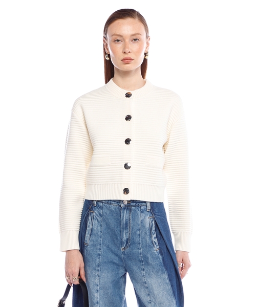 Textured knit cardigan