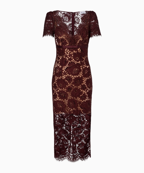 Floral lace midi dress