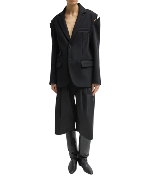 Loose fit wool jacket