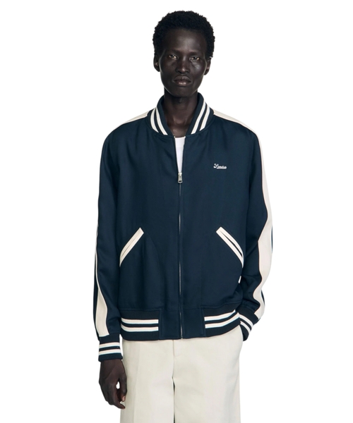 Zip-up varsity jacket